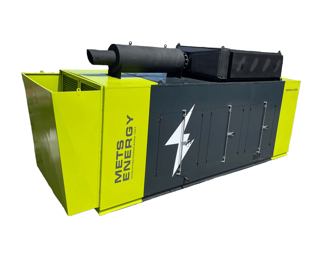 generator in a soundproof canopy with advanced smoke filtration installed