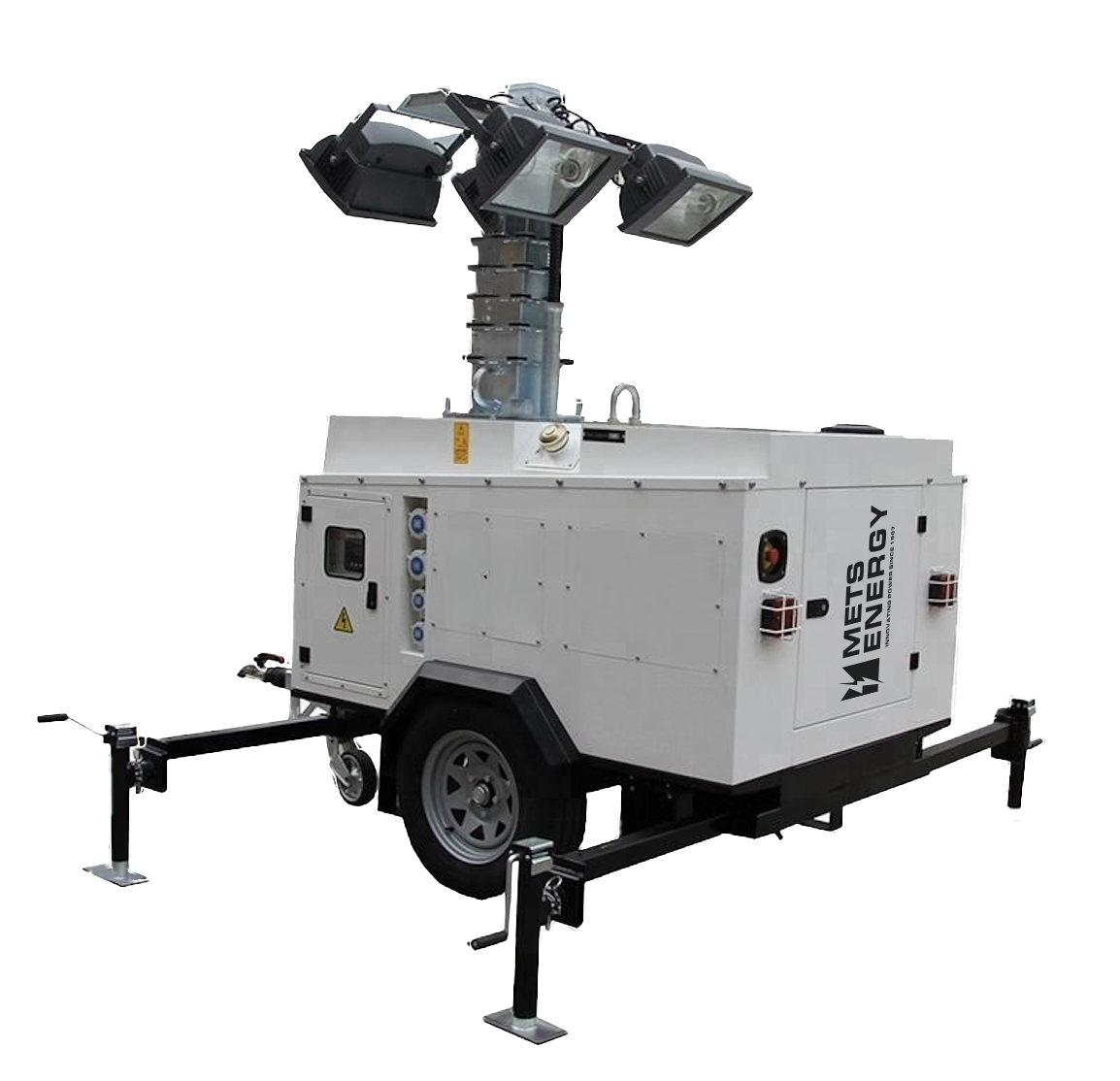mobile tower light with halogen lamps