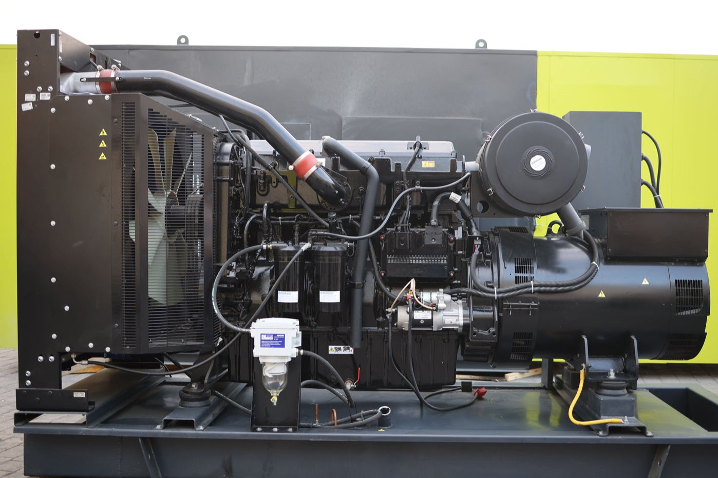 Separ Filtration system installed on a generator engine